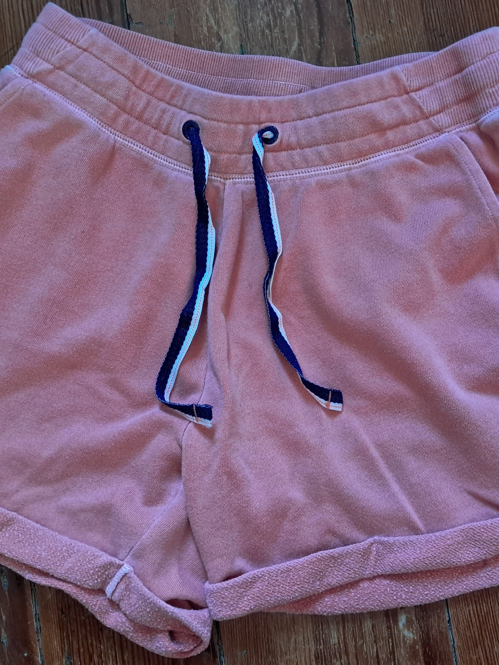 Nautica Salmon Pink Terry Drawstring Athletic Shorts